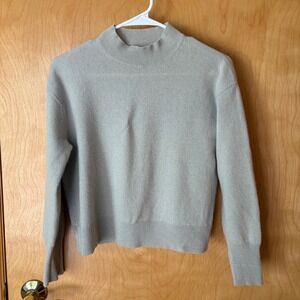 DSTLD Cashmere Mock Neck Sweater Womens XS Gray DS-WSW-10-000-009
